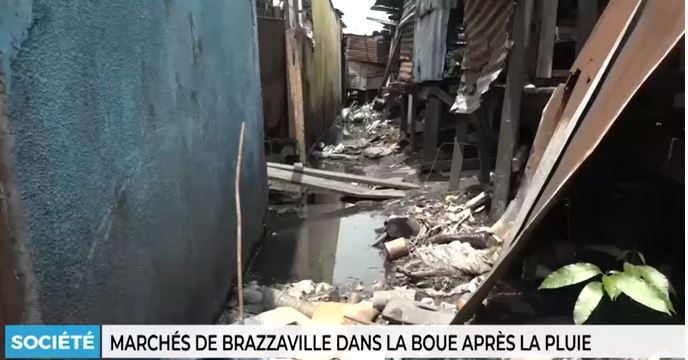 Marchés de Brazzaville dans la boue après la pluie