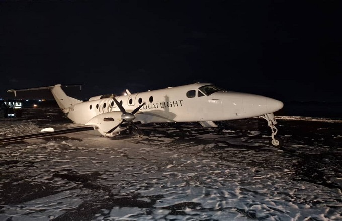Congo : Un avion Equaflight atterrit en catastrophe sur la piste de l’aéroport de Pointe-Noire, les dégâts matériels sont très importants